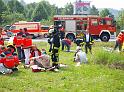 Schwerer Unfall mit Reisebus Lohmar Donrather Dreieck P051